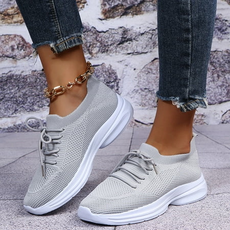 

Medcursor Women s Fashion Shoes Flat-Bottom Mesh Breathable Wedges Casual Sneakers