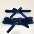 thumbnail image 2 of Ligas de boda de encaje para novia, ligas de mujer para liga de boda de graduación, liga de novia, accesorios para piernas, 2 of 5