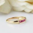 thumbnail image 6 of HeartsAndYou 1.5ct Natural Ruby & Diamond Band Channel Set Stackable 14k SOLID Yellow Gold, 6 of 9