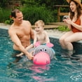 thumbnail image 4 of Big Joe Pool Petz Large Hippo Animal Pool Toy Float, Hippo Shape Mesh, 3 feet, 4 of 9