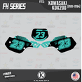 thumbnail image 2 of Kalair GFX Graphics Kit for Kawasaki KDX200 (1991-1994) Fh Series, 2 of 5