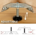 thumbnail image 6 of POWERTEC 4PK Corner Leveling Feet Heavy Duty Adjustable Furniture Feet for Cabinet/Shelves/Vanity/Furniture, with Non-Marring Pads (71157), 6 of 7