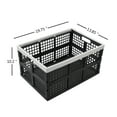 thumbnail image 2 of Uumitty 3-Pack 40 L Large Folding Basket, Plastic Collapsible Storage Crate, Black, 2 of 7