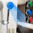 thumbnail image 2 of 3 Mode Adjustable LED Shower Head Temperature Sensor RGB 3 Color Bath Sprinkler, 2 of 12