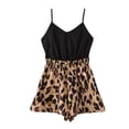 thumbnail image 3 of Lovskoo 2024 Matching Family Sets for Women Parent-Child Jumpsuit Leopard Print Strappy Camisole Jumpsuit Romper Mommy and Me Outfits Wear Mom Brown, 3 of 7