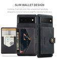 thumbnail image 6 of Detachable Wallet Case for Google Pixel 6 Pro 5G 2021, Allytech PU Leather Credit Card Slot Holder Kickstand Flip Magnetic Snap 2 in 1 Functional Wallet Case for Pixel 6 Pro (6.7"), Black, 6 of 7