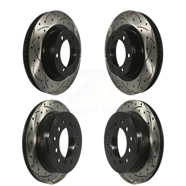 DS-One Front Rear Coated Drilled Slotted Disc Brake Rotors Kit for Car Toyota 4Runner Lexus GX460 KD-100324
