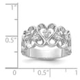 thumbnail image 2 of 14K White Gold Ring Band Themed 5 to 11 mm (tapered), Size 8, 2 of 2