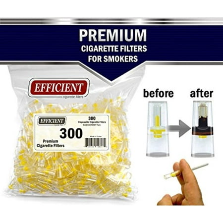 Filter Holder System - Cigarette Filter Tips Holders 8 Holes Extra Filtration System Regular Size Cigarettes & Roll Your Own (Not Slim) Bulk Economy Pack (Total 300 Filters), Efficient Super.., By EFFICIENT