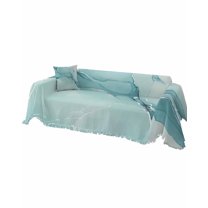 Turquoise Sofa Covers for 3 Cushion Couch, Washable Sectional & L Shape Couch Covers for Dogs/Cats/Kids, Modern Marble Ink Painting Abstract Art Non Slip Sofa Slipcover Futon Cover 71''x150''