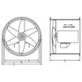 thumbnail image 2 of Dayton 12" Tubeaxial Fan, 115VAC 166001A, 2 of 2