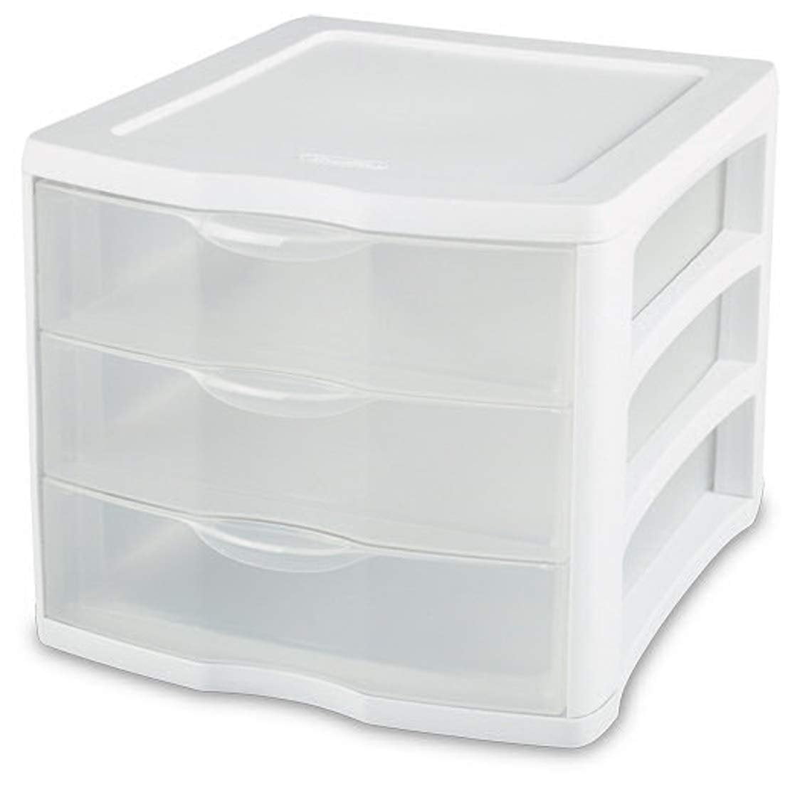 3 Unit Plastic Shelves Drawer Organizer Shelving Storage Solution