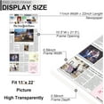 thumbnail image 3 of Fxojyvo 11x22 Newspaper Frame Set of 2, Display 11 x 22 Inch Newspaper Front Page for Wall, Light Weight and High Transparent Picture Frame - 2 Pack/White/11by22, 3 of 7