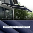 thumbnail image 4 of Outsunny 10' x 8' Blue Motorized Retractable Patio Awning, Remote Controlled, 4 of 9