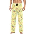 thumbnail image 2 of Summer tropical drink pattern Men's Pajama Pants Ultra Bottoms Sleepwear Bottom Pants with Pocket Drawstring, 2 of 5