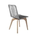 thumbnail image 4 of Afuera Living 19" Modern Wood Outdoor Patio Dining Chair in Gray (Set of 2), 4 of 8