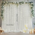 thumbnail image 4 of 2 Panels White Sheer Backdrop Curtains for Rod, 5.2×9.8ft Tulle Drapes for Party Decoration, Wedding Backdrop Panels, Photography Background, for Wedding Baby Shower Photo Shoot Decorations, 4 of 10