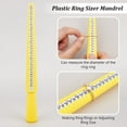 thumbnail image 3 of 2 Types Ring Sizing Measuring Tool Plastic Ring Mandrel American Size Ring Sizing Mandrel for Accurate Measurements Yellow Ring Stick Mandrel, 3 of 6