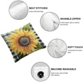 thumbnail image 4 of Acheng  Throw Pillow Covers Sunflowers You are My Sunshine Blue Buffalo Grid Watercolor Decorative Pillow Cases Home Decor Standard Square Pillowcases,Set of 2 White, 4 of 6