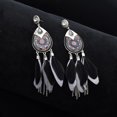 thumbnail image 4 of Women Earrings Retro Bohemian Artificial Feather Dangle Earrings Drop Earrings, 4 of 10