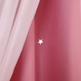 thumbnail image 3 of Miuline 2pcs Blackout Curtains Double Layer Openwork Stars Curtain Nordic Style Romantic Decorative Window Voile Curtains(Pink), 3 of 6