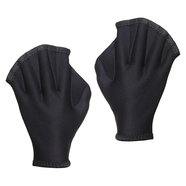 Guantes acuáticos, guantes de natación palmeados, guantes de natación antiarañazos, tejido de mano grueso para entrenamiento pulmonar, mujeres, kayak, Sunnimix Guantes de natación palmeados