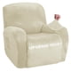 thumbnail image 1 of Funda reclinable ZNSAYOTX de terciopelo elástico, 4 piezas, color beige, 1 of 7
