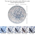 thumbnail image 4 of JV Home Tapis Rond Napoli Bleu 4 Pi Lavable Antidérapant, 4 of 6