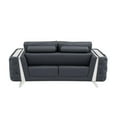 thumbnail image 4 of Titan Furnishings Modern Genuine Italian Leather Upholstered Loveseat, 4 of 6