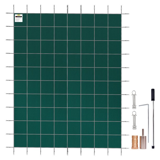 Cubierta de seguridad para piscina VEVOR Inground, 4,3 m x 8,5 m, rectangular, verde