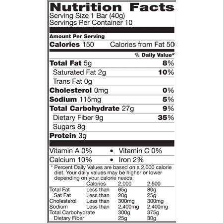 Fiber One Chewy Oats & Peanut Butter Bars, 14.1 oz, 5pk