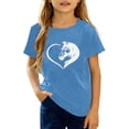 thumbnail image 2 of WhouRiu Girls Fashion Graphic Tees Kids Short Sleeve Crew Neck Tshirt Comfortable Cute Casual Summer T Shirts,3-4 Years, 2 of 4