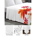 thumbnail image 6 of Sunflower King Size Flat Sheet, Wrinkleproof & Fadeproof Cooling Flat Bed Sheet Only, Spring Floral Colorful Summer Botanical Breathable Soft Bedding Top Sheets 105 x 98 Inches, 6 of 8