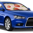 thumbnail image 4 of Haiem Strawberries Car Windshield Sun Shade - Blocks UV Rays Sun Visor Protector, Sunshade to Keep Your Vehicle Cool, Universal Fit SUV Van Sedan-Small, 4 of 7