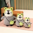 thumbnail image 4 of LIWEN Penguin Plush Toy Birthday Gift with Cross-body Bag Accompanying Doll Cute Fruit Hat Penguin Stuffed Animal for Children, 4 of 8