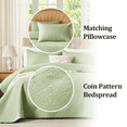 thumbnail image 5 of Flymme Sage Green Bedspread for King Size Beds,Lightweight Quilt Bedding Sets Soft Coverlet Modern Blanket Thin Comforter Bed Cover for All Season, 5 of 8