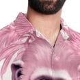 thumbnail image 5 of Pink Monkey Gorilla Men's Casual Spread Collar Hawaiian Short Sleeve Button Down Summer Beach Tops, 5 of 6