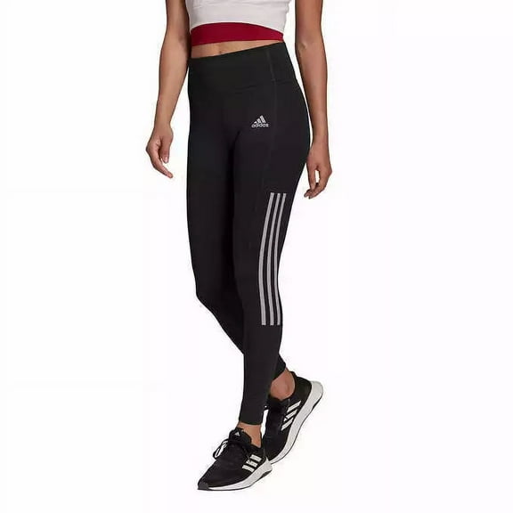 adidas Ladies' 7/8 Aeroready Active Legging Tight Pant, Black/Grey Large