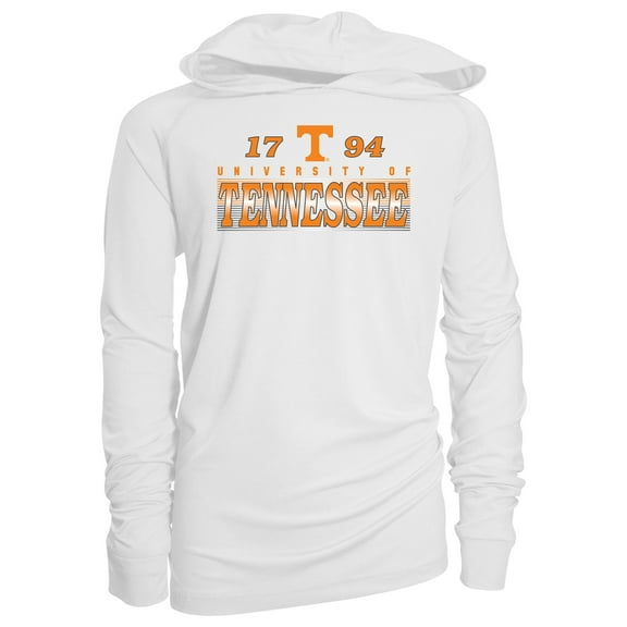 Youth Garb White Tennessee Volunteers Marley Long Sleeve Raglan Hoodie Sunshirt