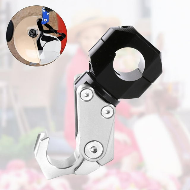 Gancho de Metal para Motocicleta, Soporte para Casco, Aleación de Aluminio, Equipaje, Botella, Gancho, Montaje, Suspensión de Almacenamiento, Repuesto Plata 28mm DYNWAVEMX Gancho para motocicleta