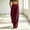 Red, variant on Women Linen Blend Cargo Pants Sevevn Button Pleated High Waist Wide Leg Trousers With Multi Cargo Pockets, Multiple Solid Color Options For Vacation And Casual Daily Outfits