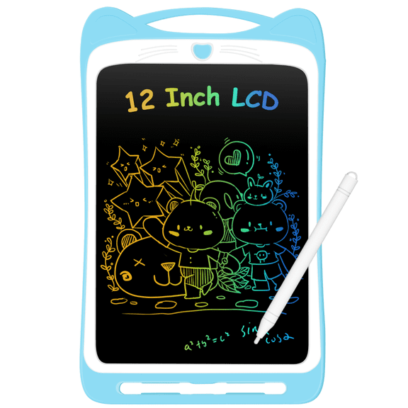 AGPTEK LCD Writing Tablet , Graphics Drawing Pads for Kids, 12 inch with Lock Switch, Blue