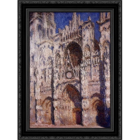 Rouen Cathedral 01 20x24 Black Ornate Wood Framed Canvas Art by Monet, Claude