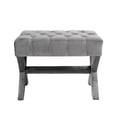 thumbnail image 5 of Inspired Home Quinn Velvet Button Tufted Nailhead Trim Ottoman Bench, 5 of 7
