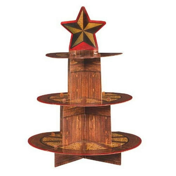 Various 3-Tier Western Birthday Tiered Cupcake Stand, 1 Count