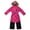 Red, variant on Little Girls Snowsuit Insulated Thicken Warm Puffer Coat with Trim Hood Kids Thermal Ski Wear Outdoor Windproof Winter Coats Pink,Sized 5-6
