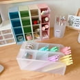thumbnail image 3 of Grofry Pen Holder Space-saving Large Capacity Plastic Makeup Tools Organizer Box for Home 2, 3 of 8