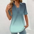 thumbnail image 3 of COM1950s Shorts pour Femmes, Blouses pour Femmes, Mode Blouses Imprimées Dégradées pour Femmes T-Shirt à Manches Courtes Col Rabattu, Blouses pour Femmes Mode, Blouses pour Femmes Mode, Hauts pour Femmes, 3 of 5