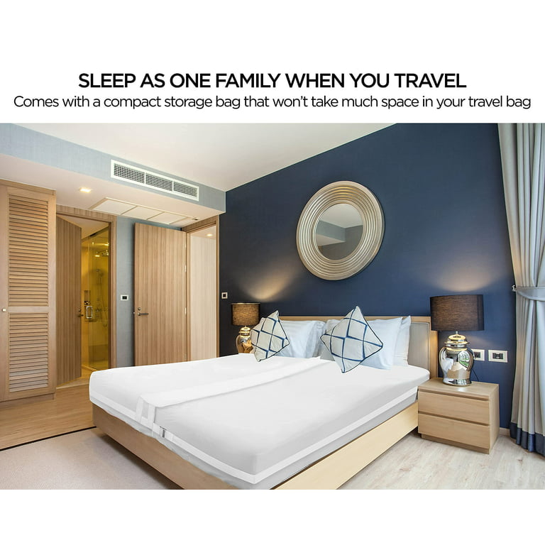  FeelAtHome 12 Inch Wide Bed Bridge Twin to King Converter Kit - Twin  Bed Connector King Maker - Bed Gap Filler to Make Twin Beds Into King -  Mattress Connector with