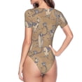 thumbnail image 4 of Naloa Cactus Alpaca Women's Short-Sleeved Onesie, One-Piece Swimsuit for Parties, dates, clubs - X-Large, 4 of 9